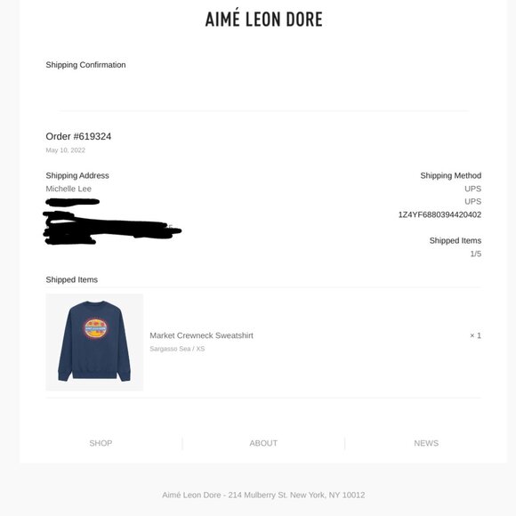 Aimé Leon Dore ALD Market Crewneck Sweatshirt - NWT! - Picture 5 of 5